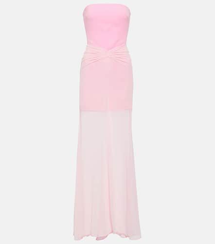 Tulle-trimmed ruched bustier gown - David Koma - Modalova