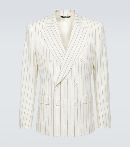 Pinstripe wool and silk blazer - Dolce&Gabbana - Modalova