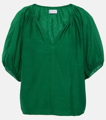 Kristen cotton and silk blouse - Velvet - Modalova