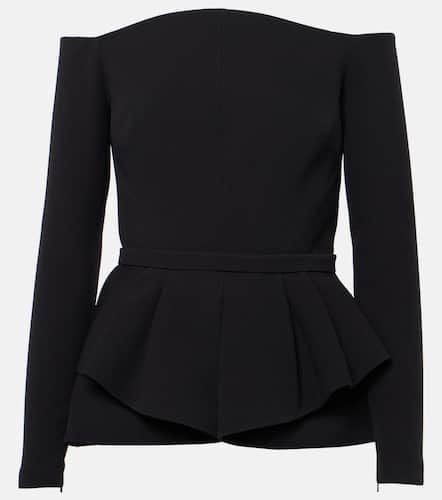 Brien off-shoulder crÃªpe peplum top - Safiyaa - Modalova