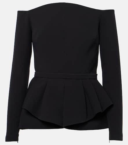 Brien off-shoulder crepe peplum top - Safiyaa - Modalova