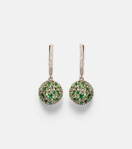 Bauble 18kt drop earrings with diamonds and garnets - Roxanne First - Modalova