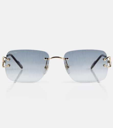 Eckige Sonnenbrille - Cartier Eyewear Collection - Modalova