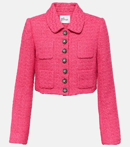 Self-Portrait Cropped boucle jacket - Self-Portrait - Modalova