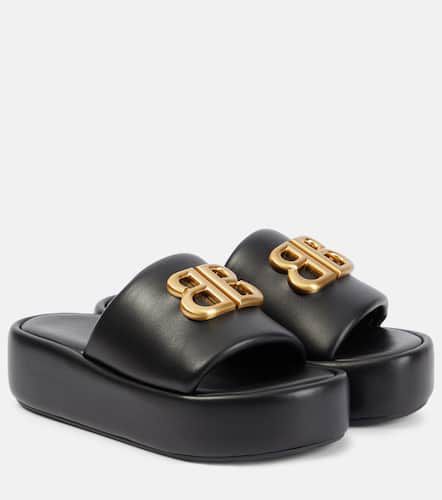 Rise BB leather platform slides - Balenciaga - Modalova