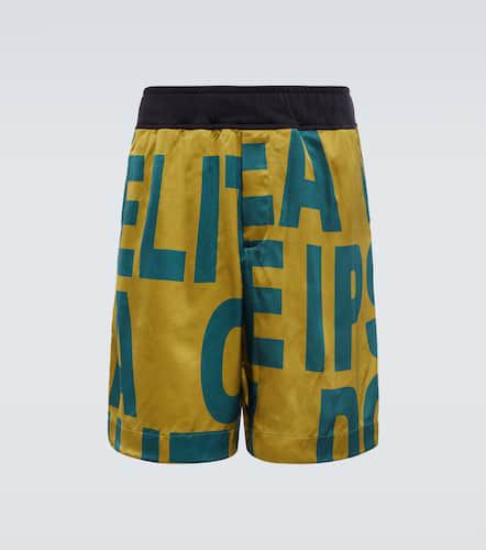 Printed mid-rise jersey shorts - Dries Van Noten - Modalova