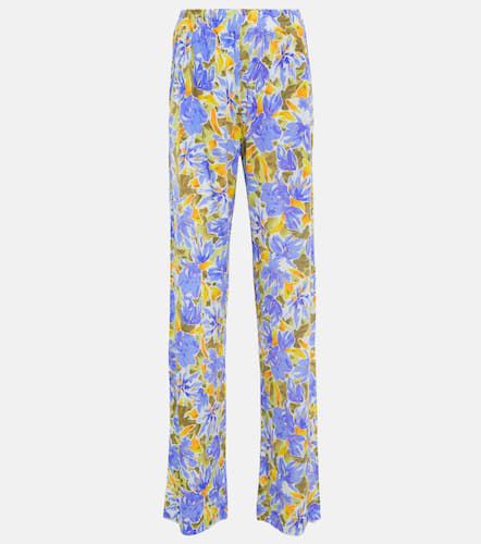Pantalones rectos con estampado floral - Dries Van Noten - Modalova