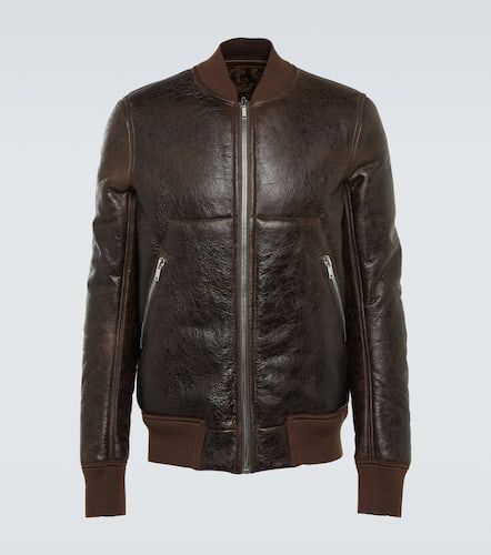 Leather and shearling jacket - Rick Owens - Modalova