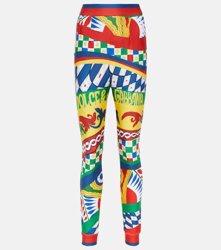 Printed technical jersey leggings - Dolce&Gabbana - Modalova