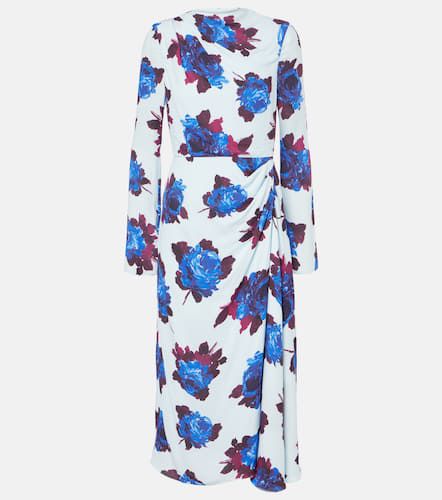 Vestido midi drapeado de crepé floral - Erdem - Modalova