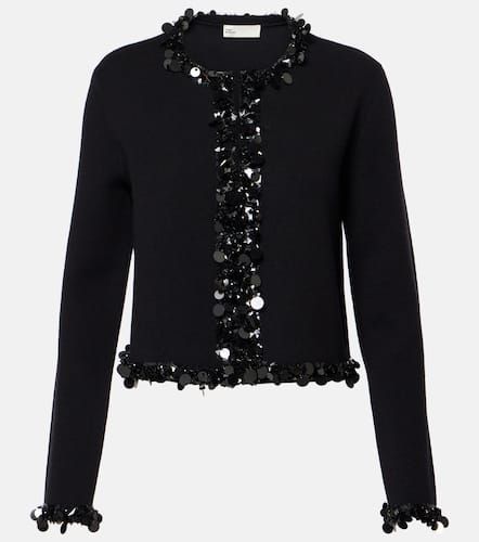 Kendra sequined wool and cashmere cardigan - Tory Burch - Modalova