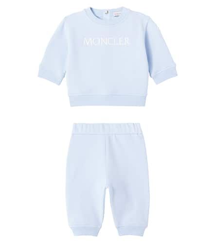 Baby - Felpa e pantaloni sportivi in pile di misto cotone - Moncler Enfant - Modalova