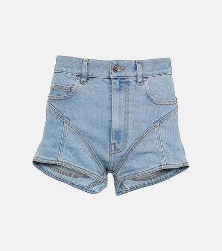 Mugler High-rise denim shorts - Mugler - Modalova