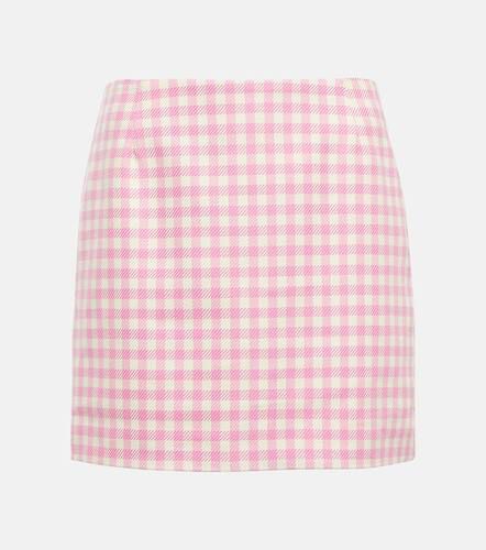 Gingham cotton and wool miniskirt - Ami Paris - Modalova