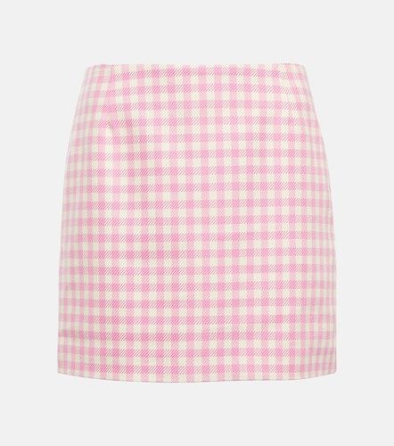 Gingham cotton and wool miniskirt - Ami Paris - Modalova