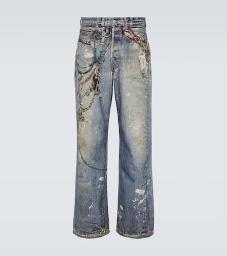 M printed low-rise wide-leg jeans - Acne Studios - Modalova