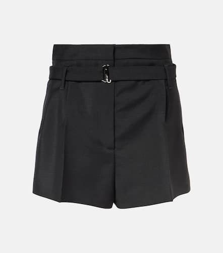 Prada Belted mohair and wool shorts - Prada - Modalova