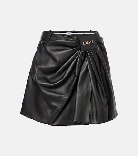 Loewe Draped leather miniskirt - Loewe - Modalova