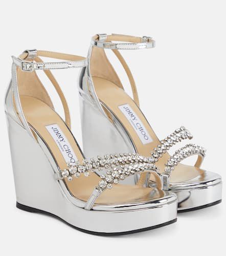 Bing Wedge 120 metallic sandals - Jimmy Choo - Modalova