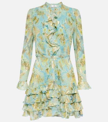 Ruffle-trimmed silk georgette minidress - Etro - Modalova