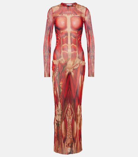 Printed mesh maxi dress - Jean Paul Gaultier - Modalova