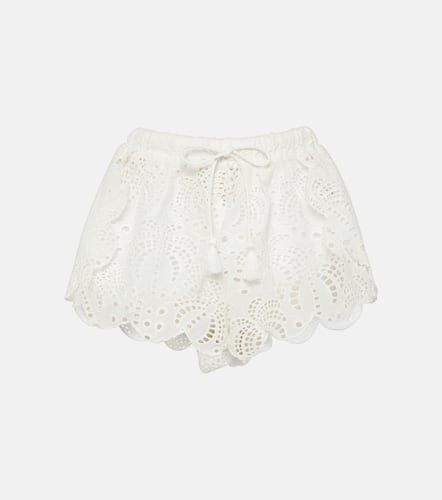 Laise broderie anglaise cotton shorts - Farm Rio - Modalova