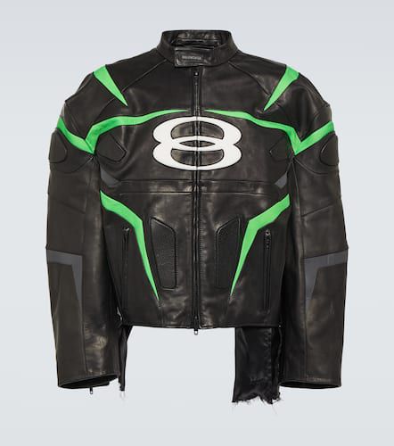 Balenciaga Logo leather jacket - Balenciaga - Modalova