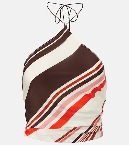 Thistle striped open-back silk satin top - SIR - Modalova
