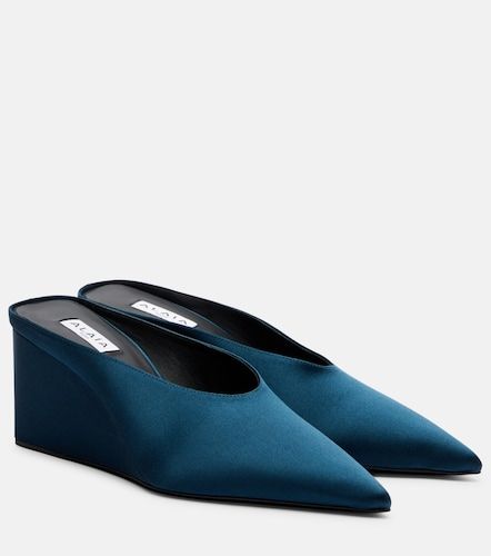 Alaia Cube satin wedge mules - Alaia - Modalova