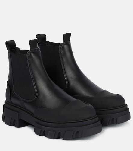 Low-rise leather Chelsea boots - Ganni - Modalova