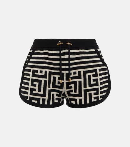 Shorts Monogram in misto lana e lino - Balmain - Modalova