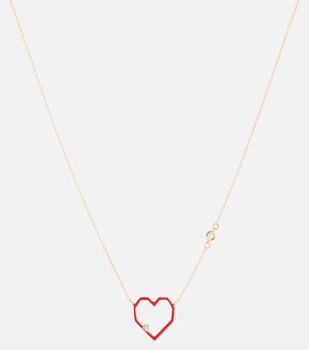 Collar Heart de oro de 9 ct con diamantes - Aliita - Modalova