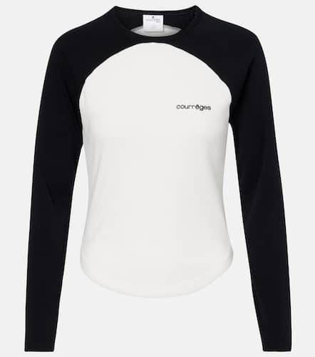 Courrèges T-shirt Circle contrasté en coton - Courreges - Modalova