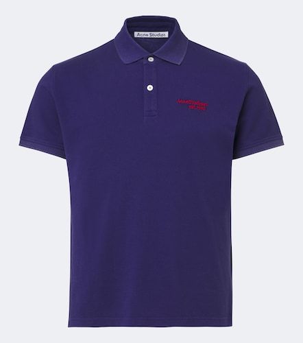 Polo de piqué de algodón estampado con logo - Acne Studios - Modalova