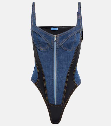 Mugler Body aus Denim - Mugler - Modalova