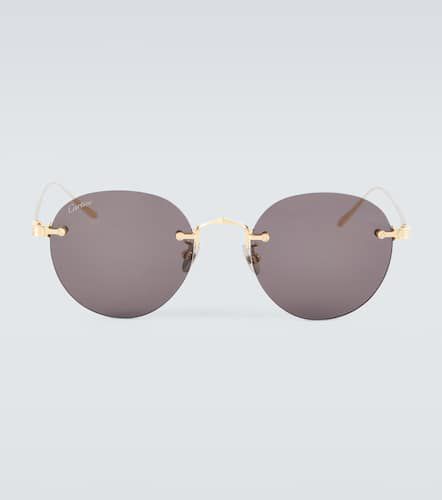 Gafas de sol redondas sin montura - Cartier Eyewear Collection - Modalova