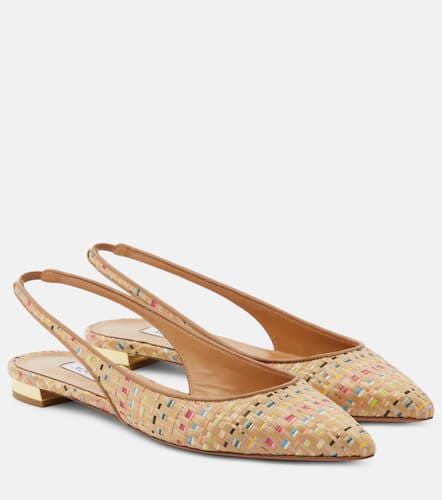 Purist raffia slingback flats - Aquazzura - Modalova