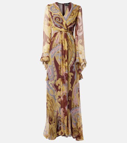 Etro Abito lungo in chiffon di seta - Etro - Modalova