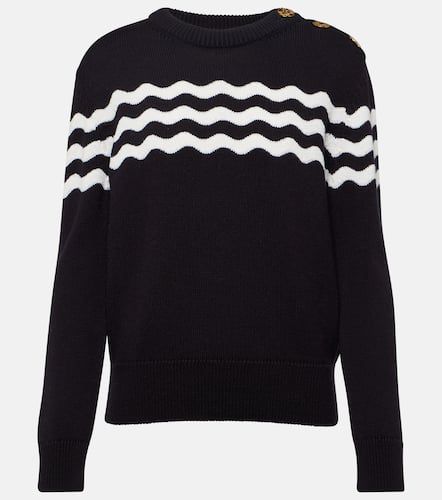 Striped cotton and wool sweater - Patou - Modalova