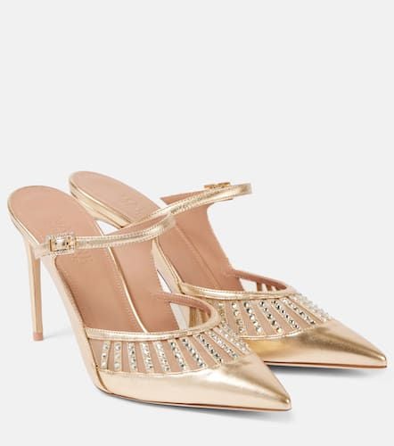 Mules Bardot 90 aus Metallic-Leder - Malone Souliers - Modalova