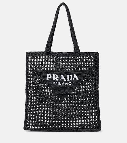 Prada Shopper in crochet con logo - Prada - Modalova