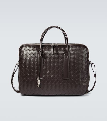 Getaway Intrecciato leather briefcase - Bottega Veneta - Modalova