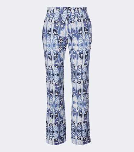 Printed cotton straight pants - La DoubleJ - Modalova