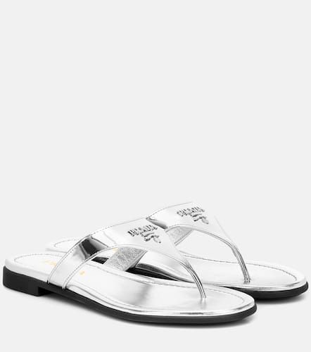 Prada Sandalen aus Metallic-Leder - Prada - Modalova