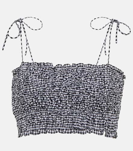 Miu Miu Crop top a cuadros - Miu Miu - Modalova