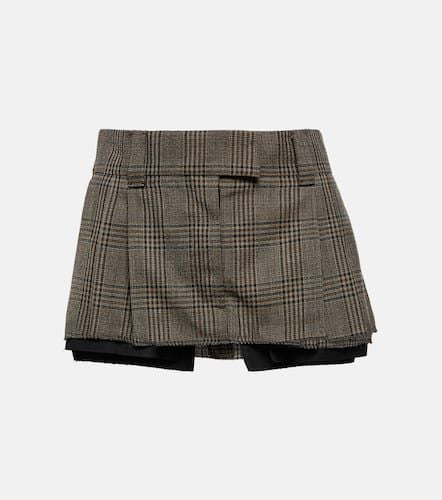 Prince of Wales checked miniskirt - Miu Miu - Modalova