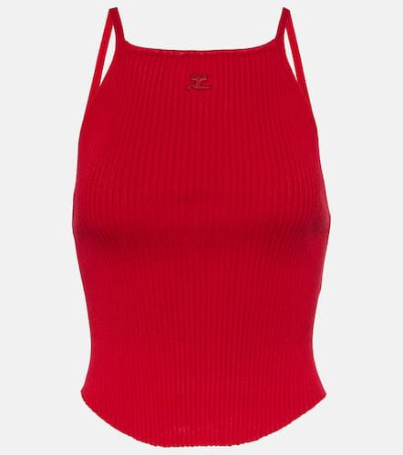 CourrÃ¨ges Ribbed-knit tank top - Courreges - Modalova