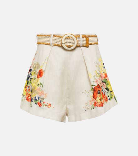 Shorts Alight de lino floral - Zimmermann - Modalova