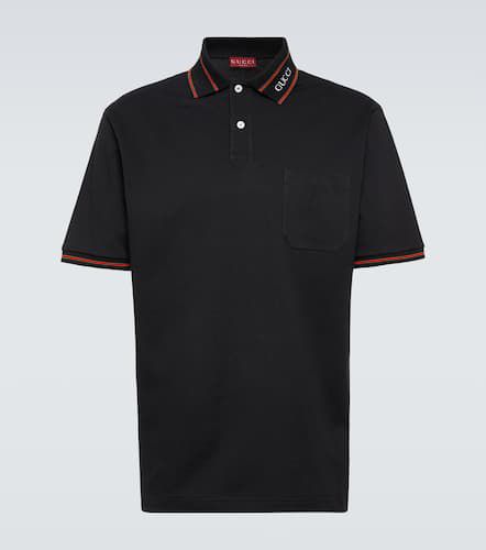 Cotton-blend piquÃ© polo shirt - Gucci - Modalova