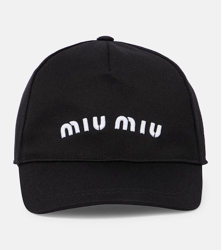 Gorra de algodón con logo bordado - Miu Miu - Modalova